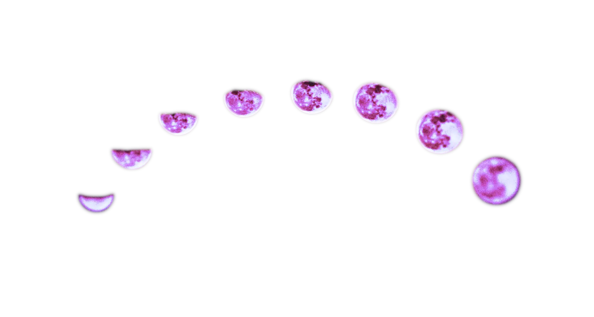 Ojos de Devi coronados por las fases de la luna